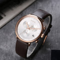  Shop Authentic Calvin Klein High Noon Silver Dial Brown Leather Strap Watch for Men - K8M276G6 - Luxxuri