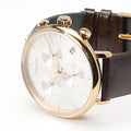  Shop Authentic Calvin Klein High Noon Silver Dial Brown Leather Strap Watch for Men - K8M276G6 - Luxxuri