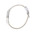  Shop Authentic Calvin Klein Rebel White Black Dial White Leather Strap Watch for Women - K8P231L1 - Luxxuri