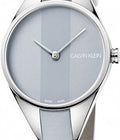  Shop Authentic Calvin Klein Rebel Grey Dial Grey Leather Strap Watch for Women - K8P231Q4 - Luxxuri