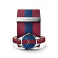  Shop Authentic Calvin Klein Rebel Blue Maroon Dial Maroon Leather Strap Watch for Women - K8P231UN - Luxxuri
