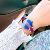  Shop Authentic Calvin Klein Rebel Blue Maroon Dial Maroon Leather Strap Watch for Women - K8P231UN - Luxxuri