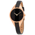  Shop Authentic Calvin Klein Rebel Black Dial Black Leather Strap Watch for Women - K8P236C1 - Luxxuri