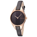  Shop Authentic Calvin Klein Rebel Black Dial Black Leather Strap Watch for Women - K8P236C1 - Luxxuri