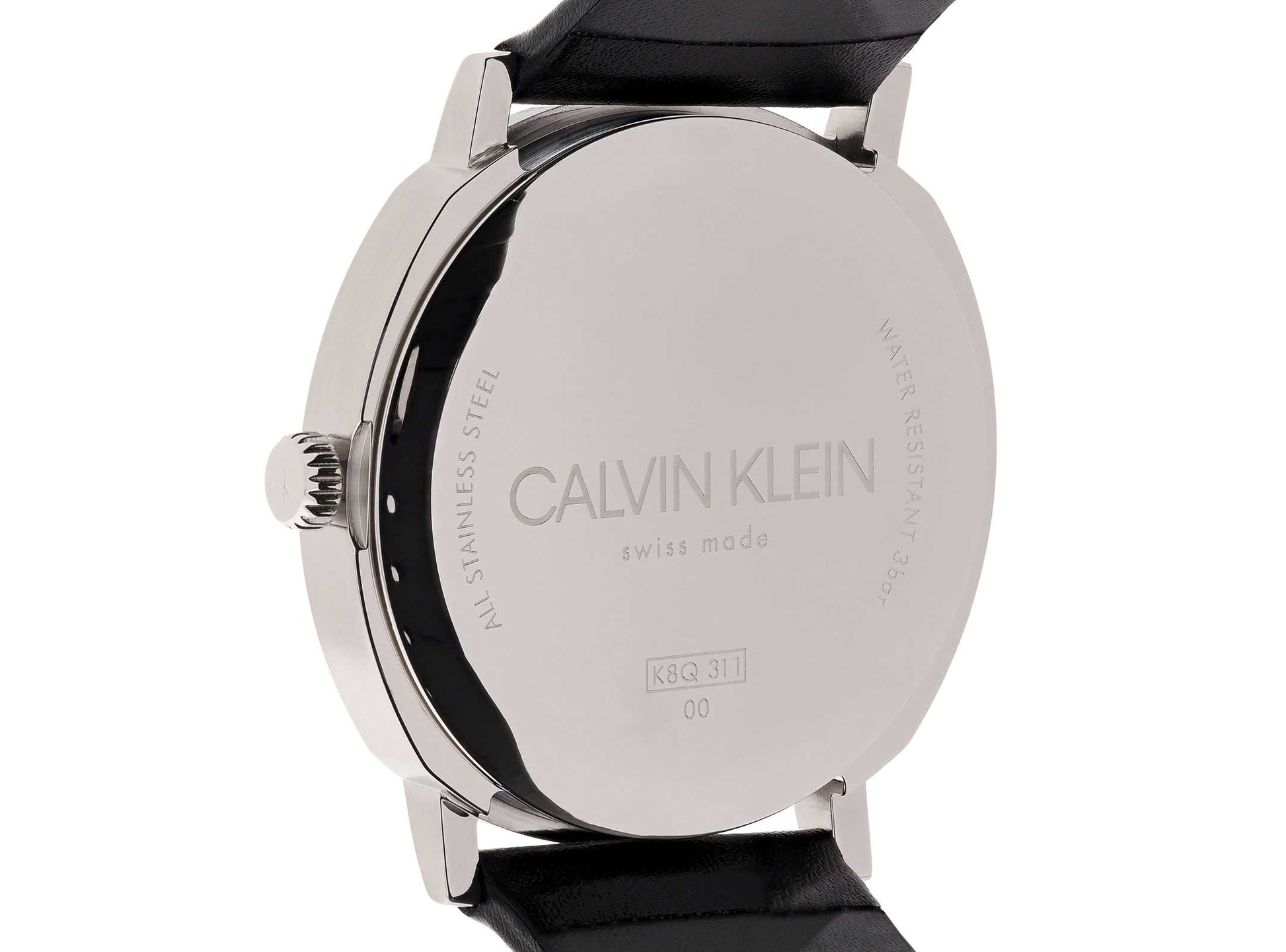  Shop Authentic Calvin Klein Posh Silver Dial Black Leather Strap Watch for Men - K8Q311C6 - Luxxuri