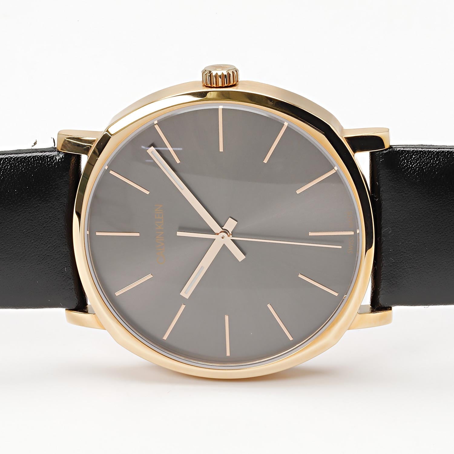  Shop Authentic Calvin Klein Posh Black Dial Black Leather Strap Watch for Men - K8Q316C3 - Luxxuri
