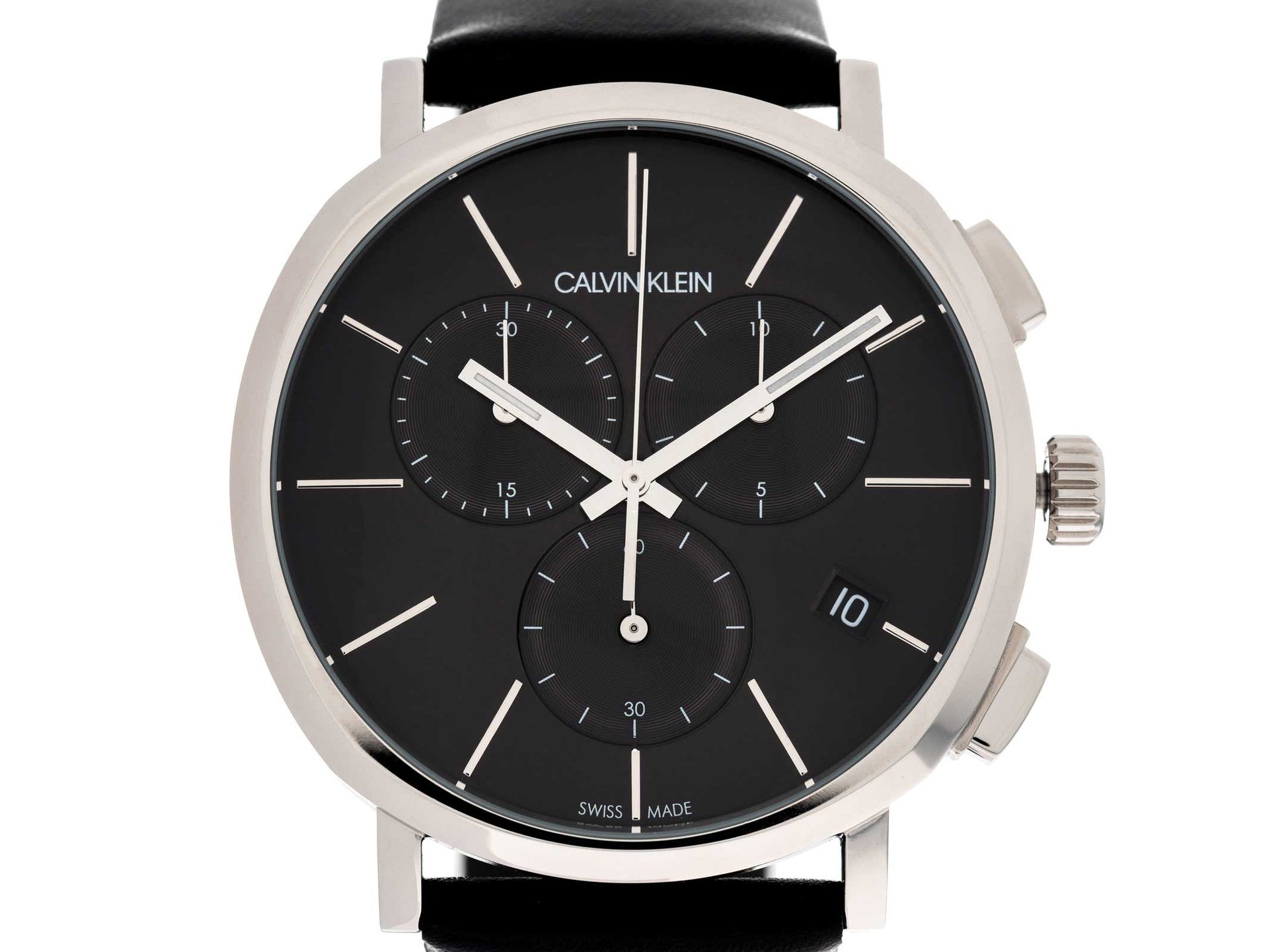  Shop Authentic Calvin Klein Posh Black Dial Black Leather Strap Watch for Men - K8Q371C1 - Luxxuri