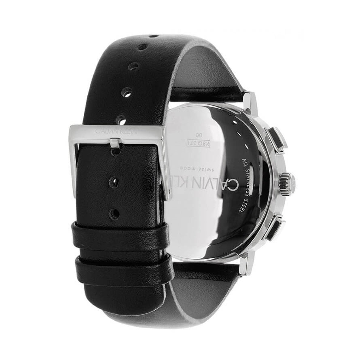  Shop Authentic Calvin Klein Posh Black Dial Black Leather Strap Watch for Men - K8Q371C1 - Luxxuri