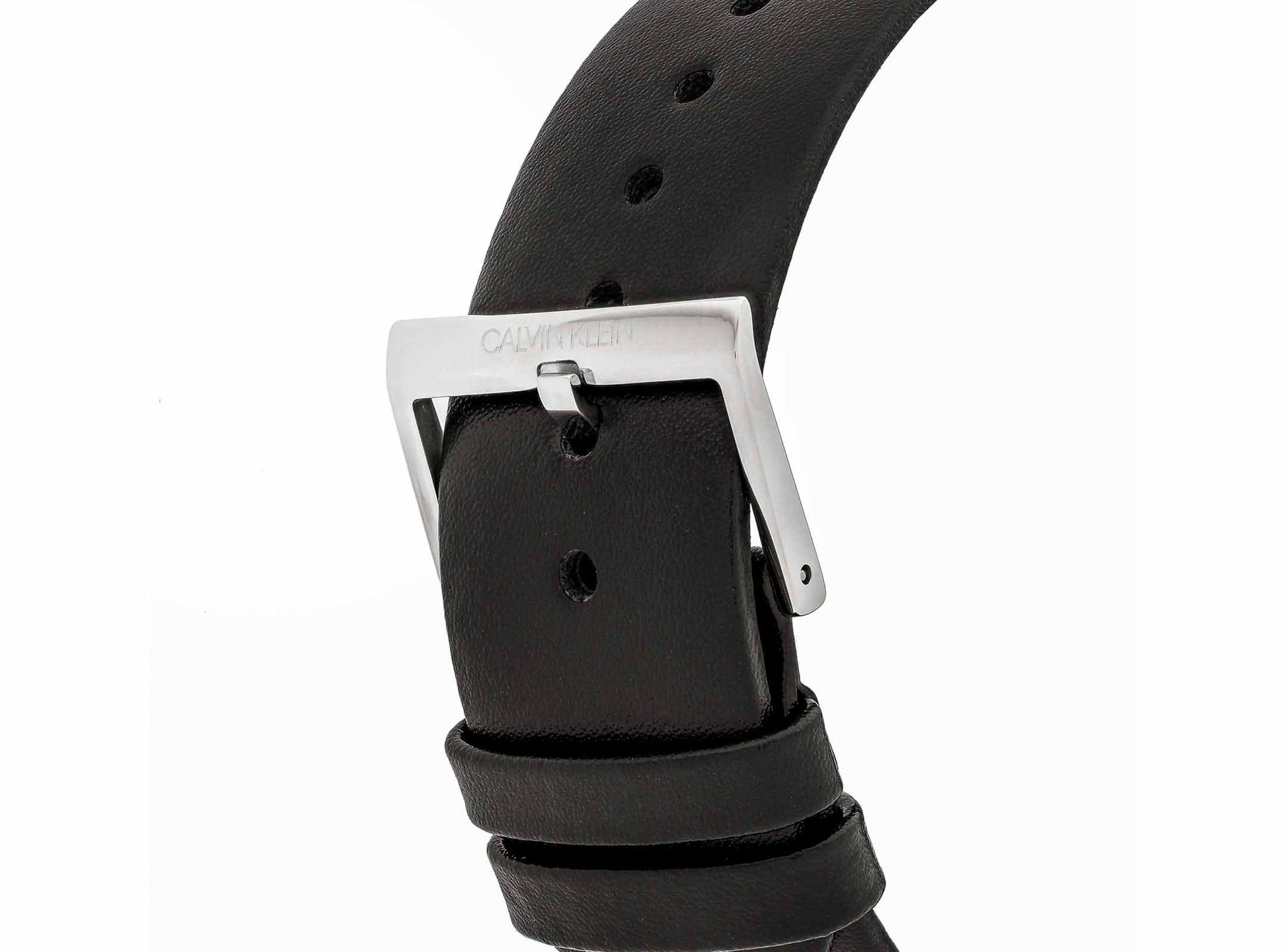  Shop Authentic Calvin Klein Posh Silver Dial Black Leather Strap Watch for Men - K8Q371C6 - Luxxuri
