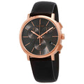  Shop Authentic Calvin Klein Posh Grey Dial Black Leather Strap Watch for Men - K8Q376C3 - Luxxuri