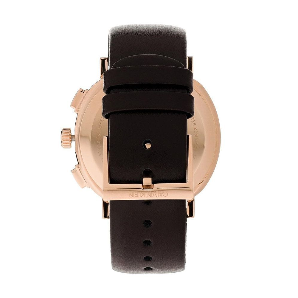  Shop Authentic Calvin Klein Posh Grey Dial Black Leather Strap Watch for Men - K8Q376C3 - Luxxuri