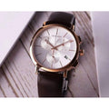  Shop Authentic Calvin Klein Posh Chronograph White Dial Brown Leather Strap Watch for Men - K8Q376G6 - Luxxuri