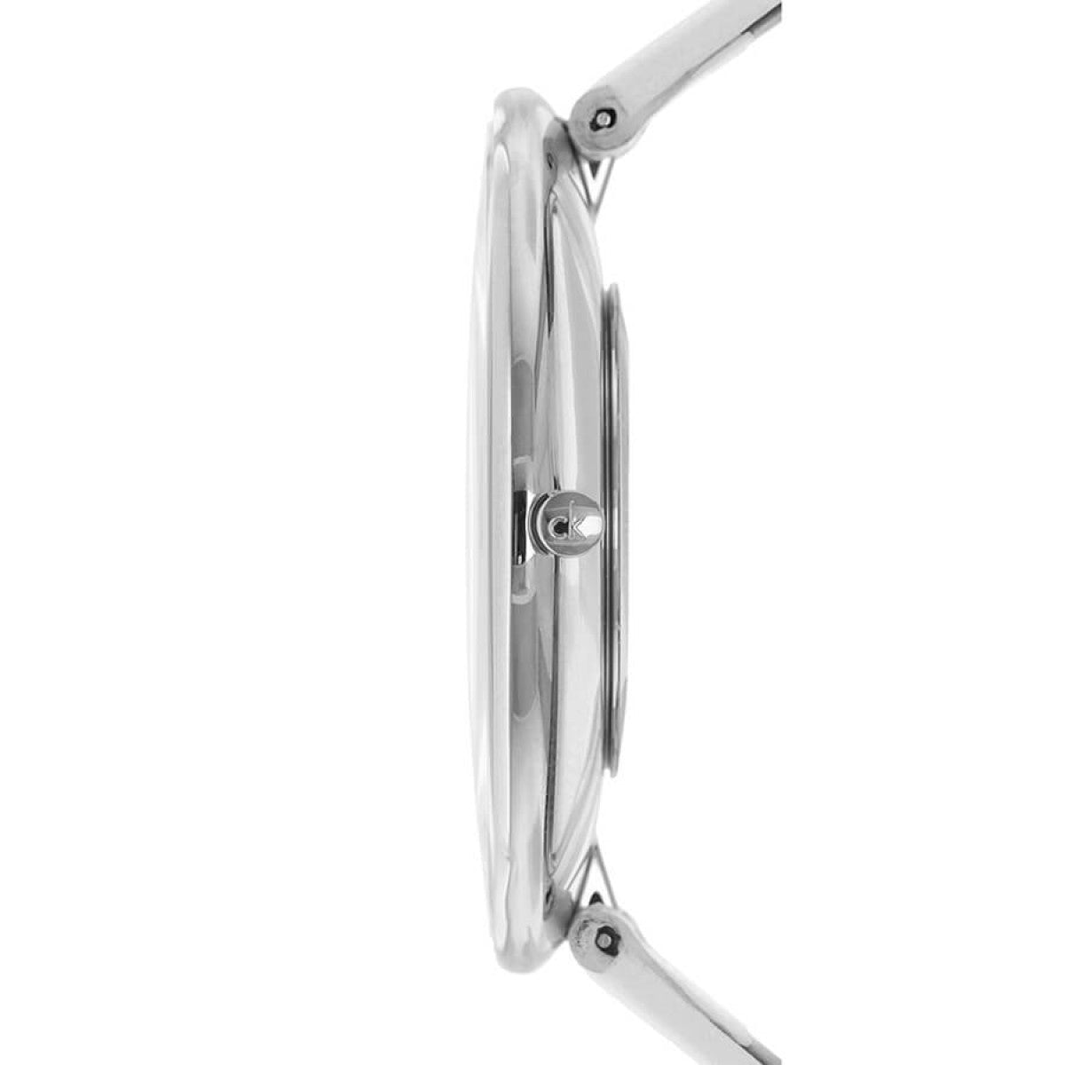  Shop Authentic Calvin Klein Full Moon White Dial White Leather Strap Watch for Women - K8Y231L6 - Luxxuri