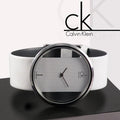  Shop Authentic Calvin Klein Glam Transparent Dial White Leather Strap Watch for Women - K9423101 - Luxxuri