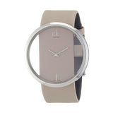  Shop Authentic Calvin Klein Glam Transparent Dial Beige Leather Strap Watch for Women - K9423162 - Luxxuri