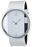  Shop Authentic Calvin Klein Glam Transparent Silver Dial Grey Leather Strap Watch for Women - K9423193 - Luxxuri