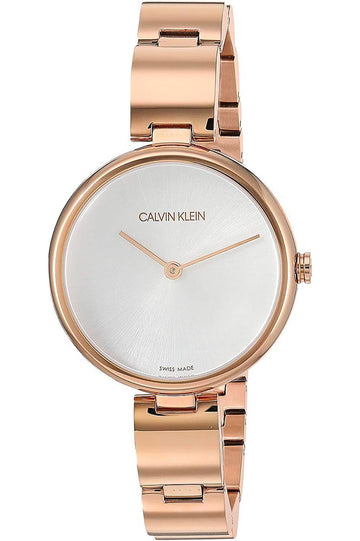  Shop Authentic Calvin Klein Wavy White Dial Rose Gold Steel Strap Watch for Women - K9U23646 - Luxxuri