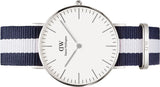  Shop Authentic Daniel Wellington Classic Glasgow White Dial Two Tone NATO Strap Unisex Watch - DW00100047 - Luxxuri