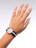  Shop Authentic Daniel Wellington Classy Glasgow White Dial Two Tone Nylon Strap Watch For Women - DW00100066 - Luxxuri
