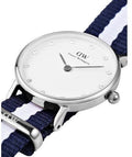  Shop Authentic Daniel Wellington Classy Glasgow White Dial Two Tone Nylon Strap Watch For Women - DW00100082 - Luxxuri