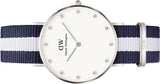  Shop Authentic Daniel Wellington Classy Glasgow White Dial Two Tone Nylon Strap Watch For Women - DW00100082 - Luxxuri