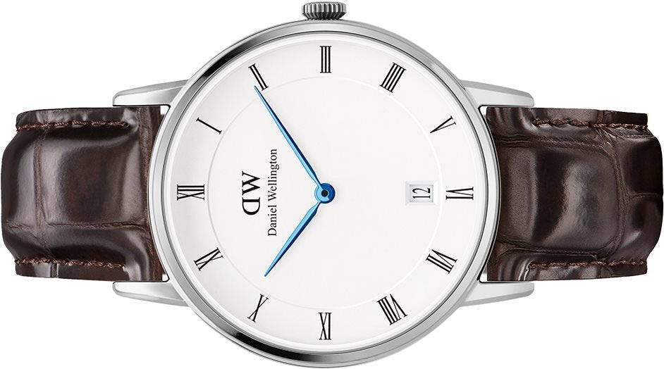  Shop Authentic Daniel Wellington Dapper York Quartz White Dial Dark Brown Leather Strap Watch For Women - DW00100097 - Luxxuri