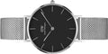  Shop Authentic Daniel Wellington Classic Petite Sterling Black Dial Silver Mesh Bracelet Watch For Women - DW00100162 - Luxxuri