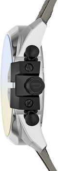  Shop Authentic Diesel Mega Chief Quartz Black Dial Grey Leather Strap Watch For Men - DZ4523 - Luxxuri