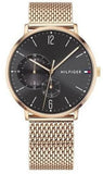  Shop Authentic Tommy Hilfiger Brooklyn Grey Dial Gold Mesh Bracelet Watch for Men - 1791506 - Luxxuri