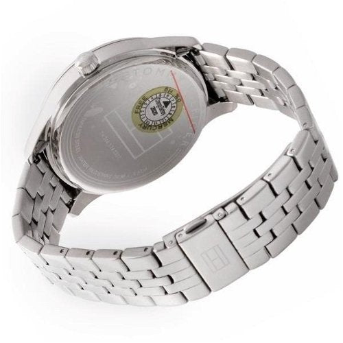  Shop Authentic Tommy Hilfiger Damon Chronograph Blue Dial Silver Steel Strap Watch for Men - 1791416 - Luxxuri