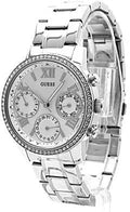  Shop Authentic Guess Mini Sunrise Chronograph Quartz Silver Dial Silver Steel Strap Watch For Women - W0623L1 - Luxxuri
