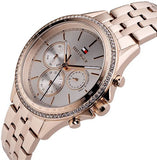  Shop Authentic Tommy Hilfiger Ari Diamonds Silver Dial Rose Gold Steel Strap Watch for Women - 1781978 - Luxxuri