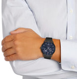  Shop Authentic Tommy Hilfiger Brad Quartz Blue Dial Black Mesh Bracelet Watch For Men - 1710392 - Luxxuri