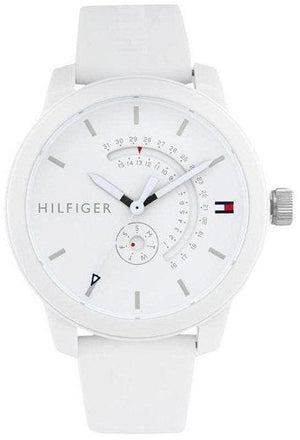  Shop Authentic Tommy Hilfiger Denim Analog White Dial White Rubber Strap Watch for Men - 1791481 - Luxxuri