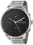  Shop Authentic Tommy Hilfiger Chase Quartz Black Dial Silver Steel Strap Watch For Men - 1791485 - Luxxuri