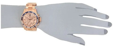  Shop Authentic Michael Kors Everest Chronograph Rose Gold Dial Rose Gold Steel Strap Watch For Women - MK5755 - Luxxuri