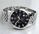  Shop Authentic Hugo Boss Aeroliner Chronograph Black Dial Silver Steel Strap Watch For Men - 1512446 - Luxxuri