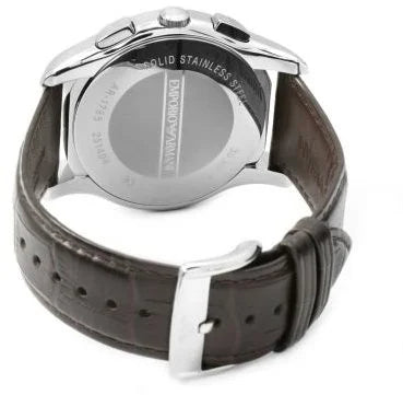  Shop Authentic Emporio Armani Valente Chronograph Brown Dial Brown Leather Strap Watch For Men - AR1785 - Luxxuri