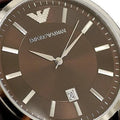  Shop Authentic Emporio Armani Renato Classic Brown Dial Brown Leather Strap Watch For Men - AR2413 - Luxxuri
