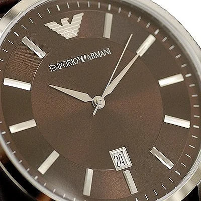  Shop Authentic Emporio Armani Renato Classic Brown Dial Brown Leather Strap Watch For Men - AR2413 - Luxxuri