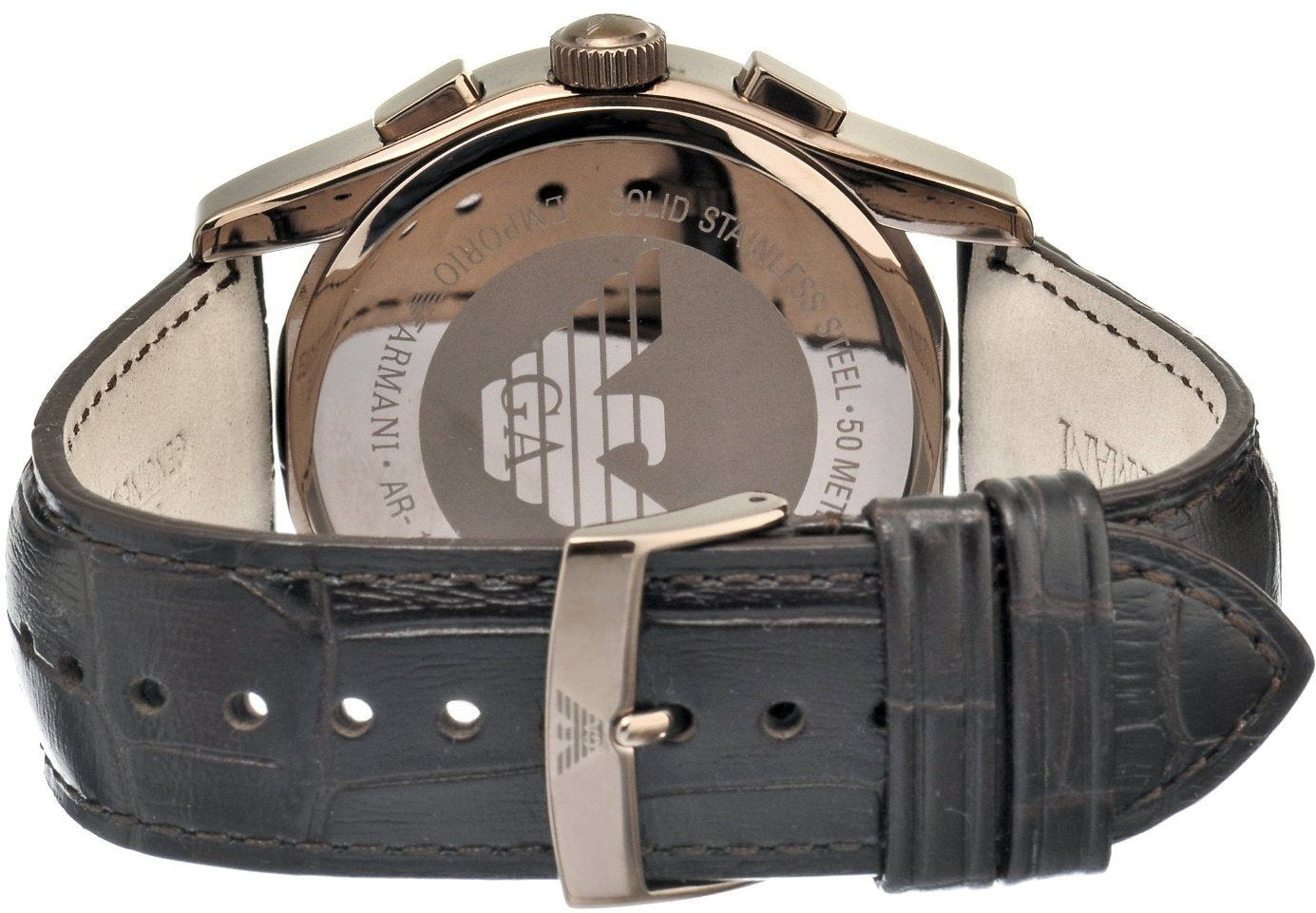  Shop Authentic Emporio Armani Valente Classic Brown Dial Brown Leather Strap Watch For Men - AR1609 - Luxxuri