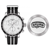 Shop Authentic Tissot Quickster Chronograph NBA San Antonio Spurs Edition White Dial Two Tone NATO Strap Watch for Men - T095.417.17.037.07 - Luxxuri