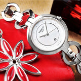  Shop Authentic Tissot T Trend Flamingo Mother of Pearl Dial Silver Steel Strap Watch for Women - T094.210.11.116.00 - Luxxuri
