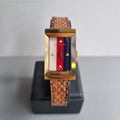  Shop Authentic Gucci G-Frame Mother of Pearl Dial Brown Leather Snakeskin Strap Watch For Women - YA147402 - Luxxuri