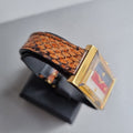  Shop Authentic Gucci G-Frame Mother of Pearl Dial Brown Leather Snakeskin Strap Watch For Women - YA147402 - Luxxuri