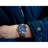  Shop Authentic Fossil FB-03 Chronograph Blue Dial Silver Steel Strap Watch for Men - FS5724 - Luxxuri