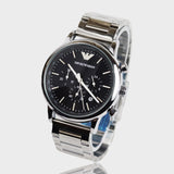  Shop Authentic Emporio Armani Luigi Black Dial Silver Steel Strap Watch For Men - AR1894 - Luxxuri