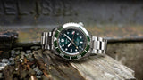  Shop Authentic Seiko Prospex GMT Divers Automatic Marine Green Dial Silver Steel Strap Watch For Men - SPB381J1 - Luxxuri