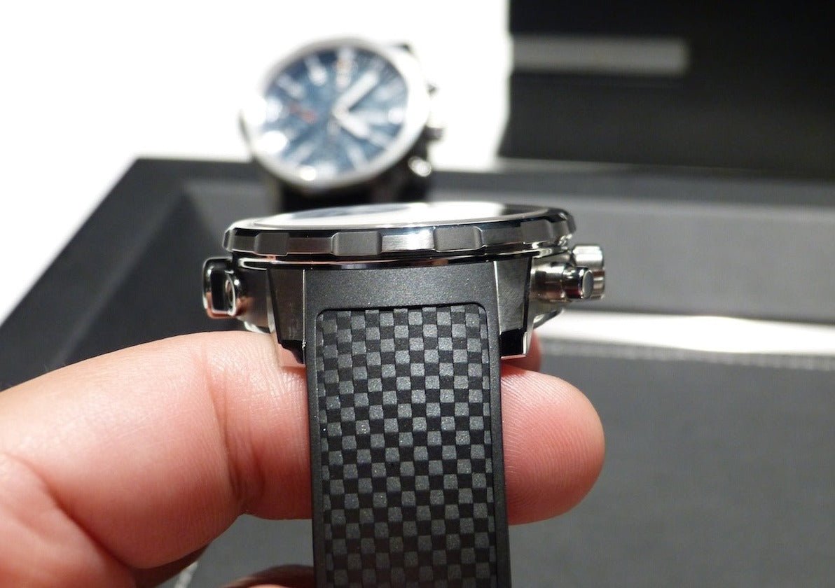  Shop Authentic IWC Aquatimer Chronograph Black Dial Black Leather Strap Watch for Men - IW376803 - Luxxuri