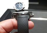  Shop Authentic IWC Aquatimer Chronograph Black Dial Black Leather Strap Watch for Men - IW376803 - Luxxuri